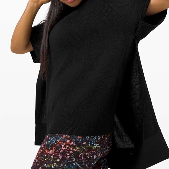 Lululemon Opened Up Poncho Black Cashlu XS S - Picture 2 of 8